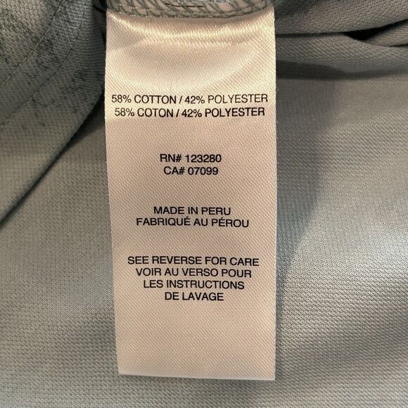 Travis Mathew Golf Shirt Polo Mens XXL 2XL Blue All Over Pattern Tie Dye Preppy - Picture 7 of 8